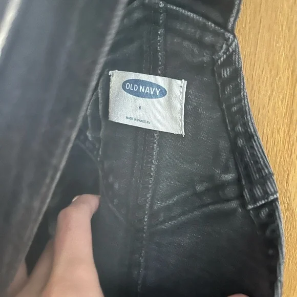 Old Navy Charcoal Denim Overalls - Picture 2 of 4